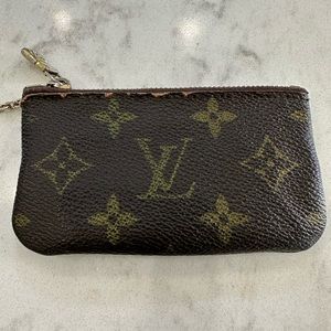 Auth. Louis Vuitton Key Pouch pre-owned. Retail $325